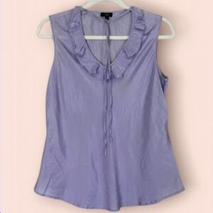 Talbots Pure Silk Sleeveless Top 12 P Lavender Old Money Aesthetic Fairy